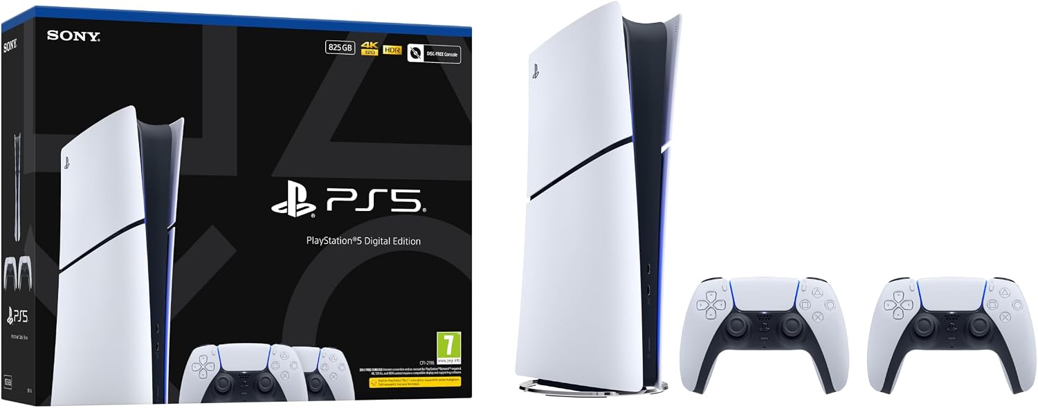 PlayStation®5 Digital Edition 825GB – Two DualSense® Wireless Controllers Bundle cover art